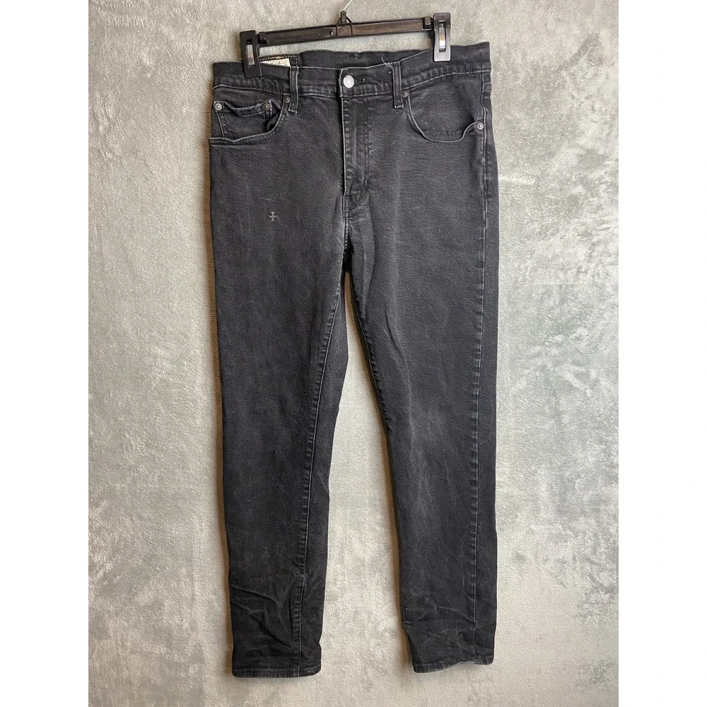 Levi's 502 Premium Men's Jeans 33x34 Black Denim Straight Fit